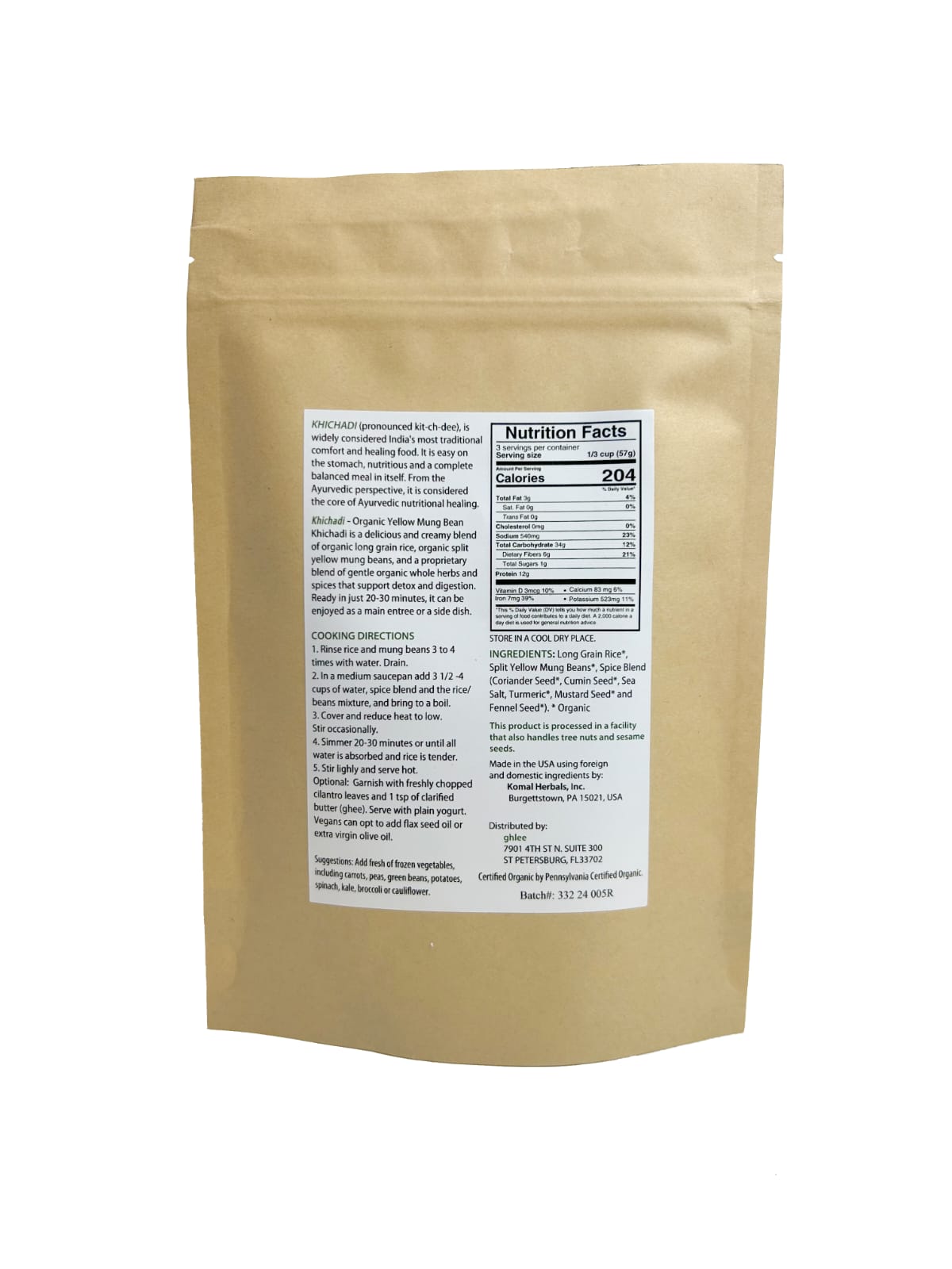 Organic Khichadi